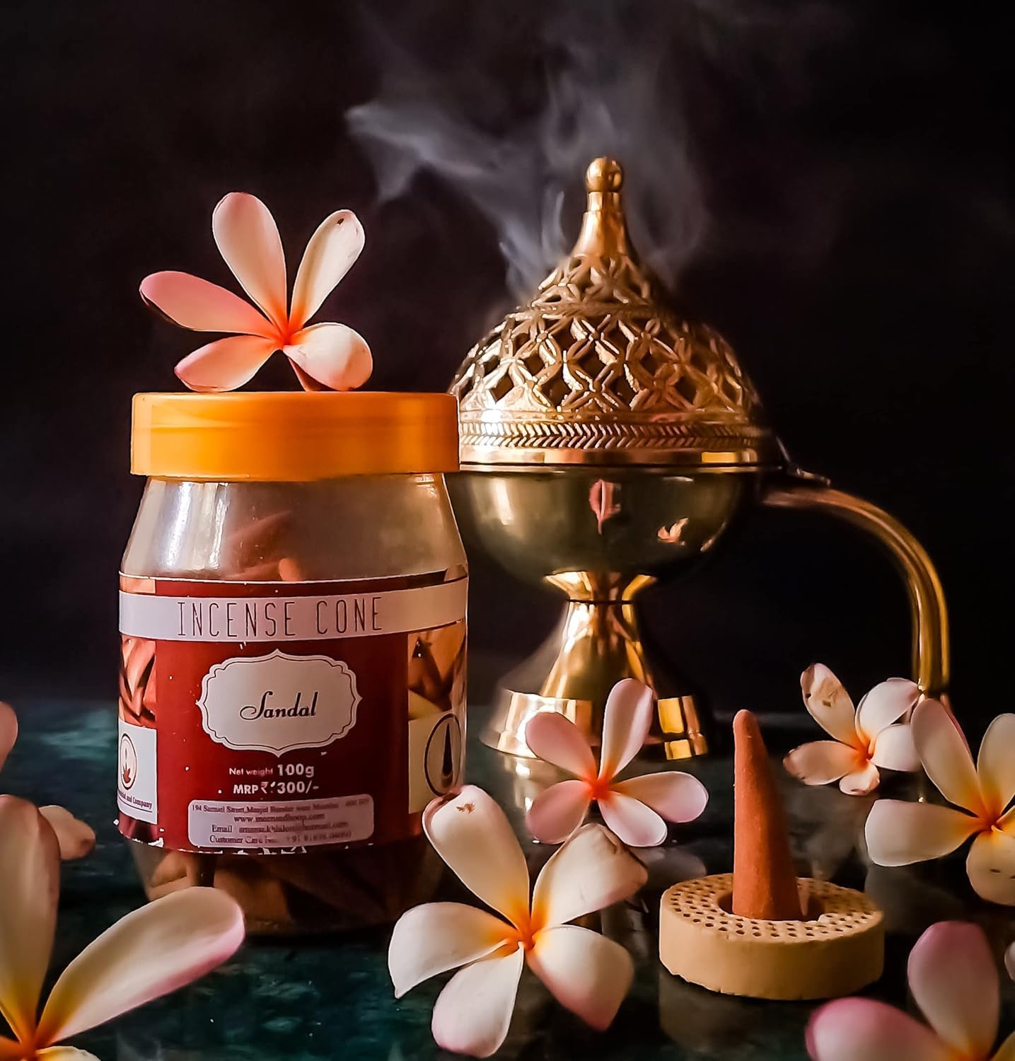 Sandal Natural Dhoop Cone 100 Gram Pack for Home Yoga Meditation