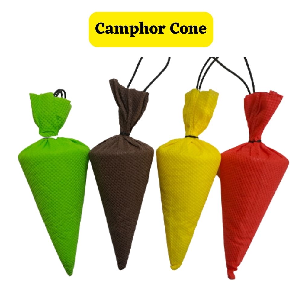 Camphor Cone 100% Pure & Organic Air Freshener for Home, Car, Room And Bathroom - 4 Pcs.