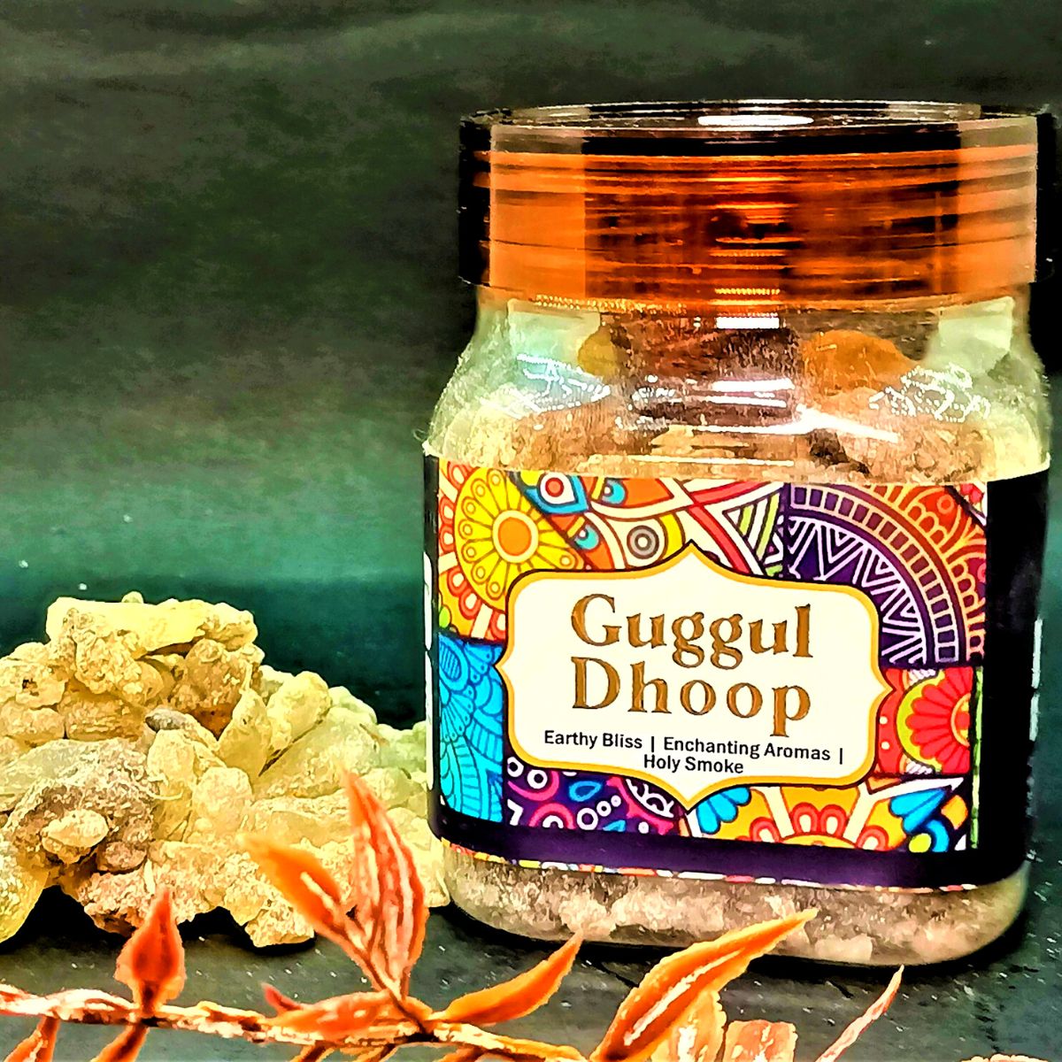 Combo Loban Sambrani 200gram and Guggal 200 Gram Jar for Home Fragrance, Spiritual Pooja Use