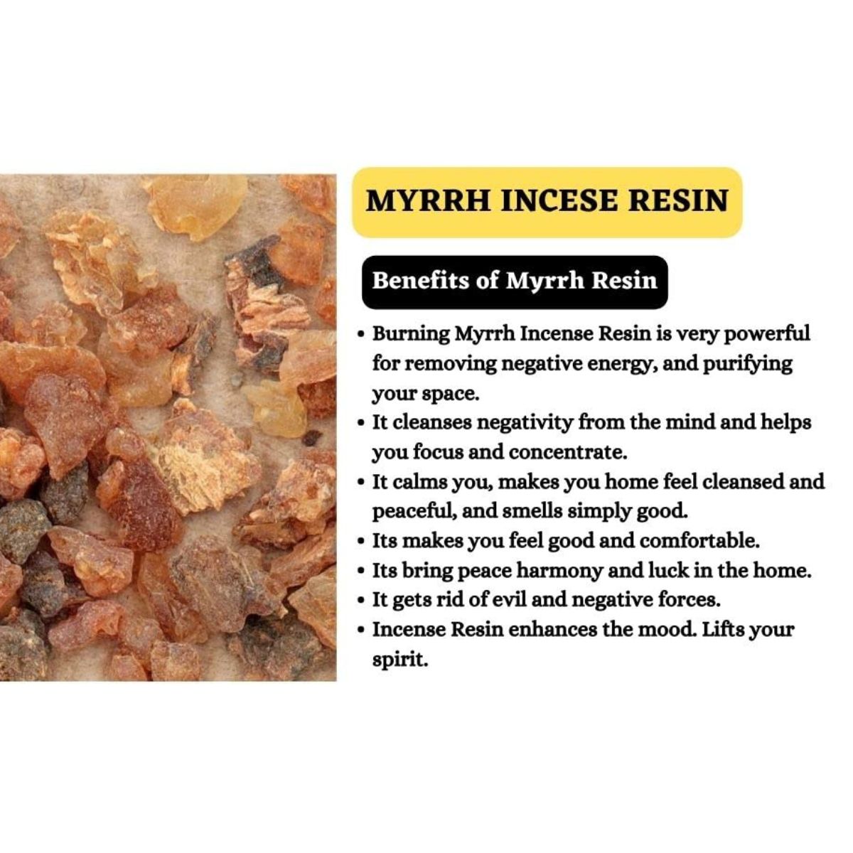 Myrrh 250 Grams Incense Resin Dhoop for Home Fragrance | Frankincense Resin for Pooja Spiritual Use