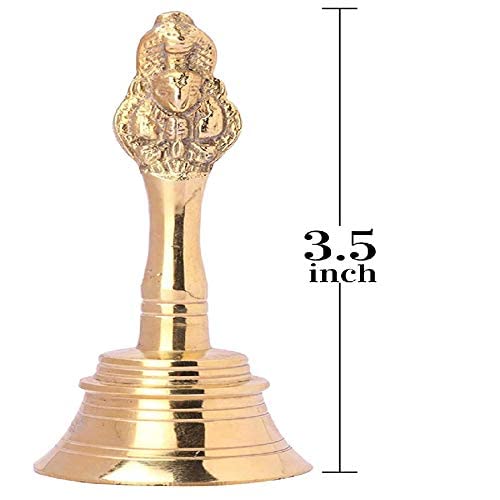 Premium Brass Bell for Home/Pooja Room Ghanti for Mandir Hand Bell for Gift Purpose