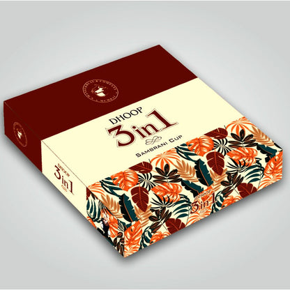3-In-1 Natural Sambrani Dhoop Cup for Pooja Spiritual Use | Dhoop Cup for Aromatherapy