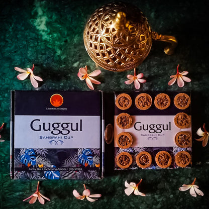 Guggal Sambrani Dhoop Cup for Home Office Pooja Spiritual Use | Dhoop Cup for Aromatherapy