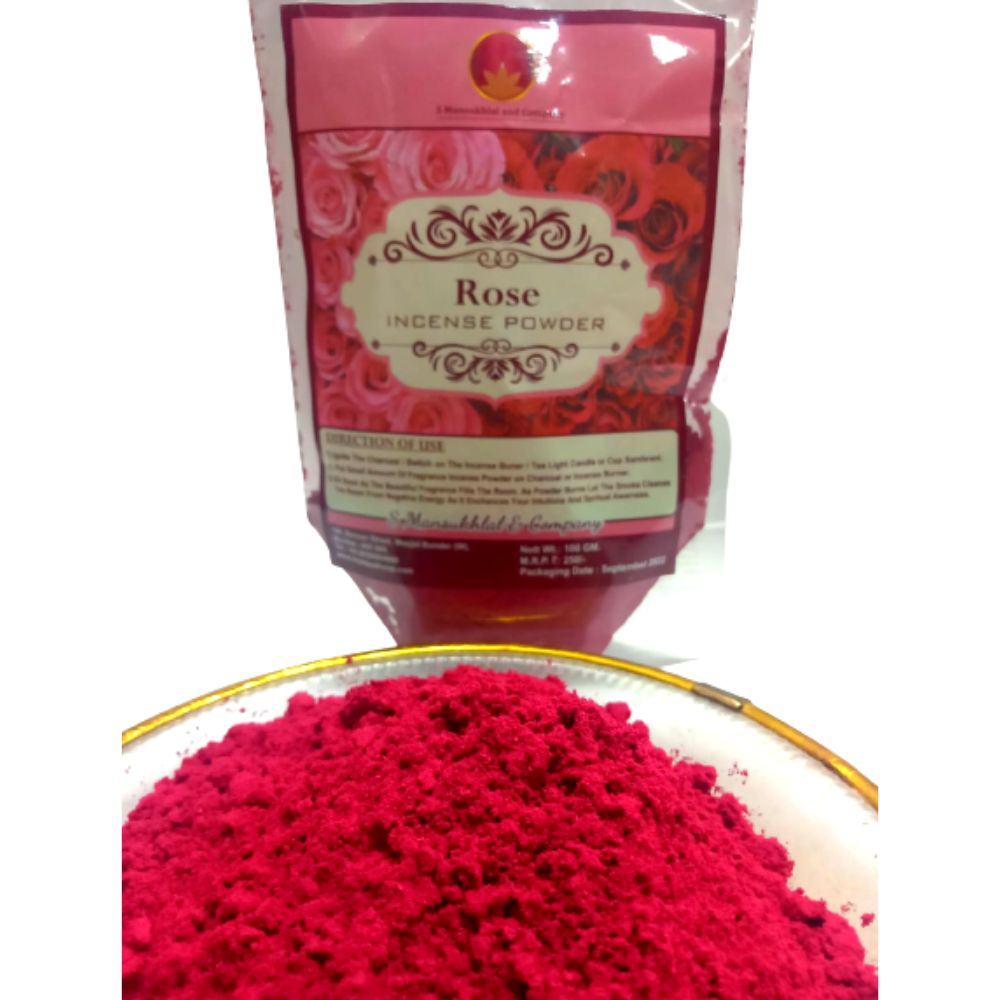 Rose Incense Powder 100 Grams Pack Dhoop Powder for Home Office Meditation Yoga Aromatherapy | Incense Powder for Pooja & Spiritual Events