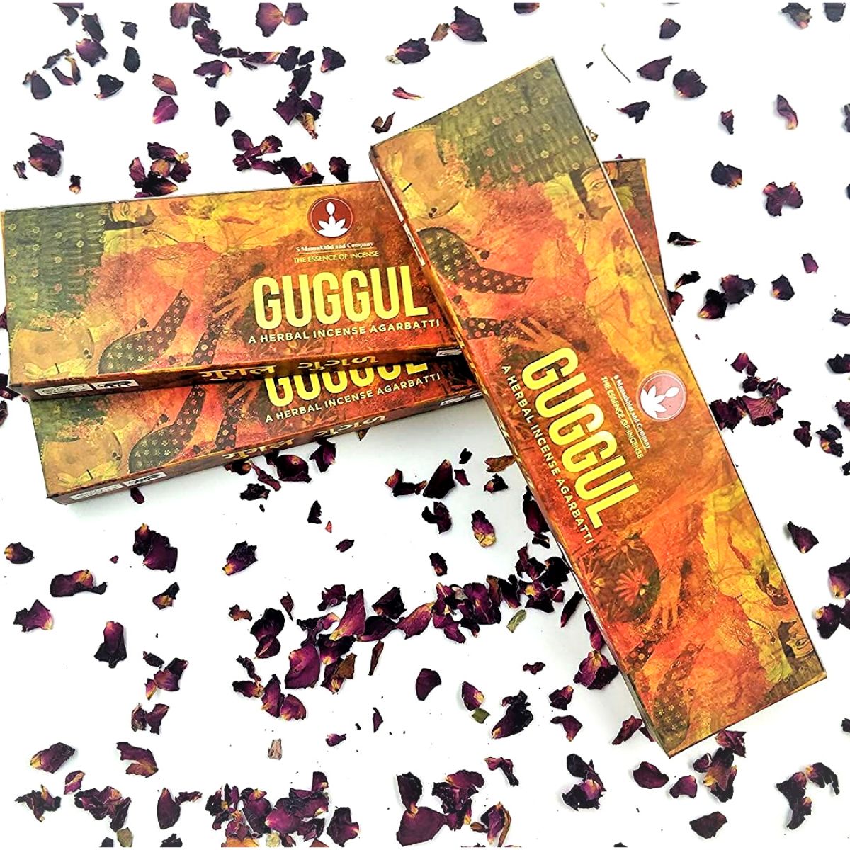 Organic Natural Guggal Incense Sticks - 100 Gram Pack for Pooja Meditation Home Fragrance