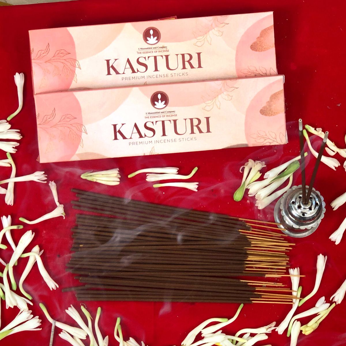 Natural and Handmade Premium Kasturi Incense Sticks - 100 Gram pack for Yoga Meditation Pooja Use