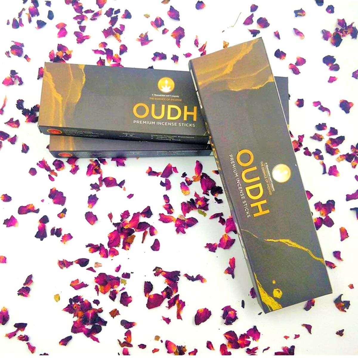 Organic and Natural Black Oudh Incense Sticks - 100 Grams Pack Agarbatti for Yoga Meditation Use