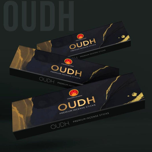 Organic and Natural Black Oudh Incense Sticks - 100 Grams Pack Agarbatti for Yoga Meditation Use