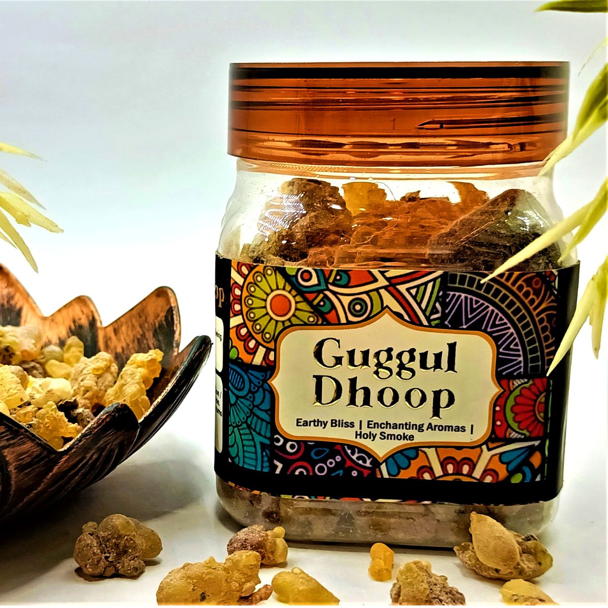 Natural and Organic Guggal Dhoop Jar - 200 Grams Pack for Spiritual Pooja Home