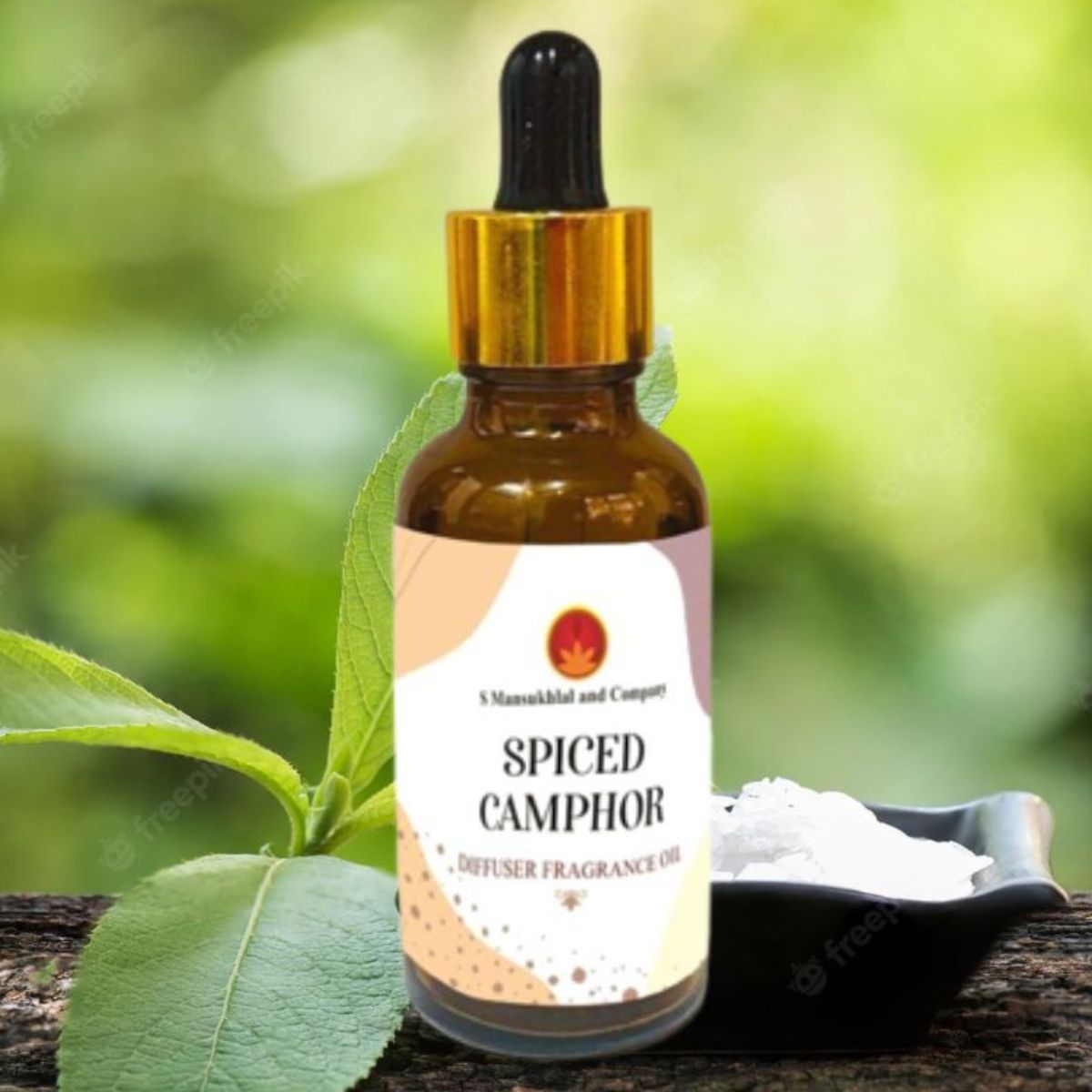 Spiced Camphor Diffuser Fragrance Oil for Home Office Spa Living Room 100% Pure and Natural Essentials Scented Oils for Aromatherapy