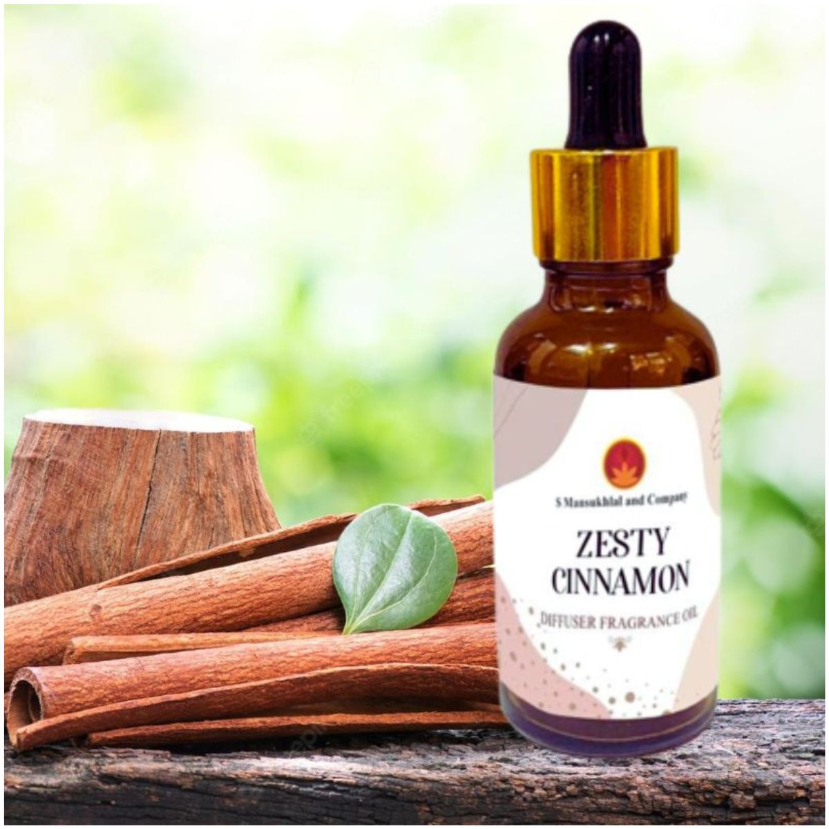 Zesty Cinnamon Diffuser Fragrance Oil for Home Office Spa Living Room 100% Pure and Natural Essentials Scented Oils for Aromatherapy