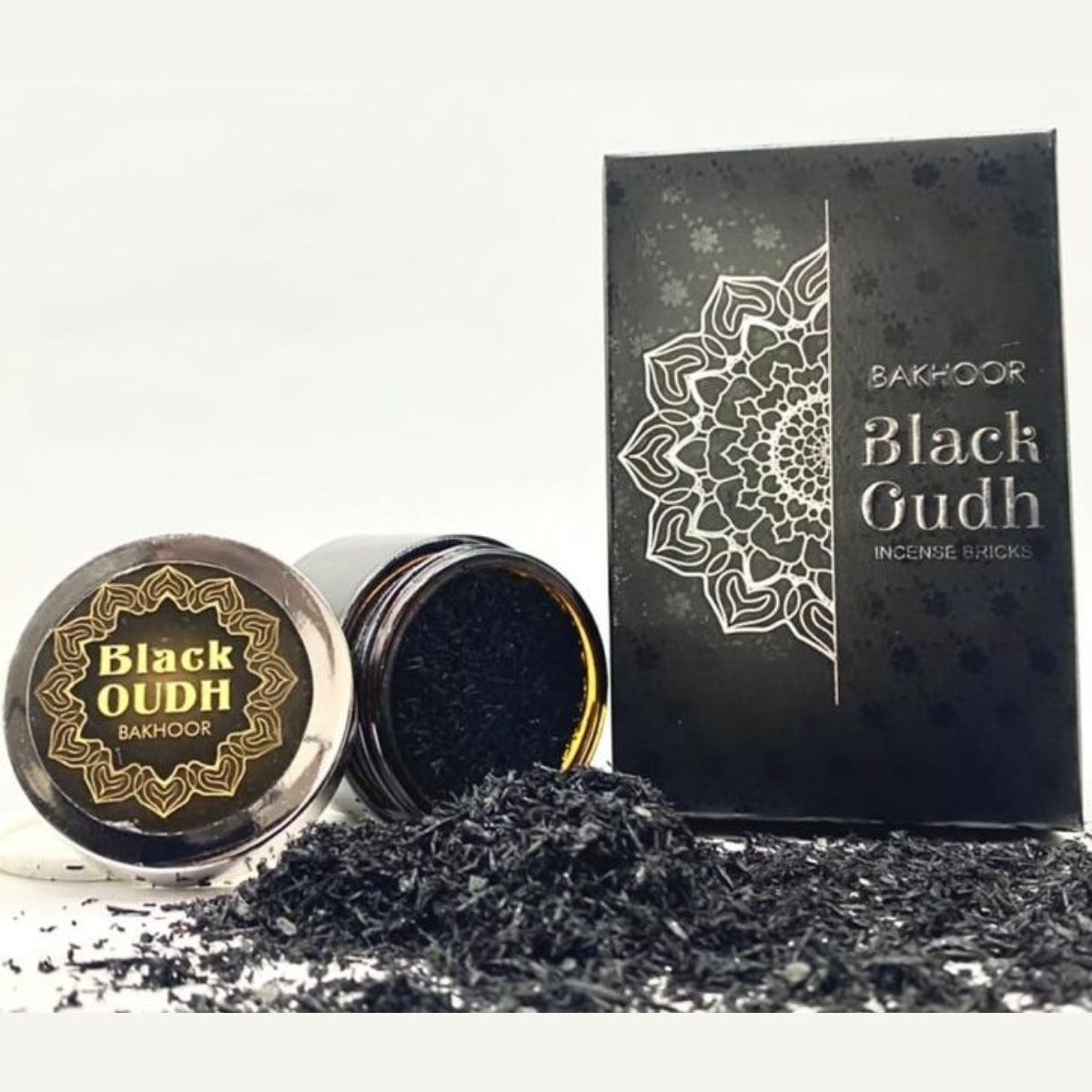 Black Oudh Bakhoor 40 Grams Incense Bricks for Home Office Use | Incense Bricks Perfect for Yoga Meditation