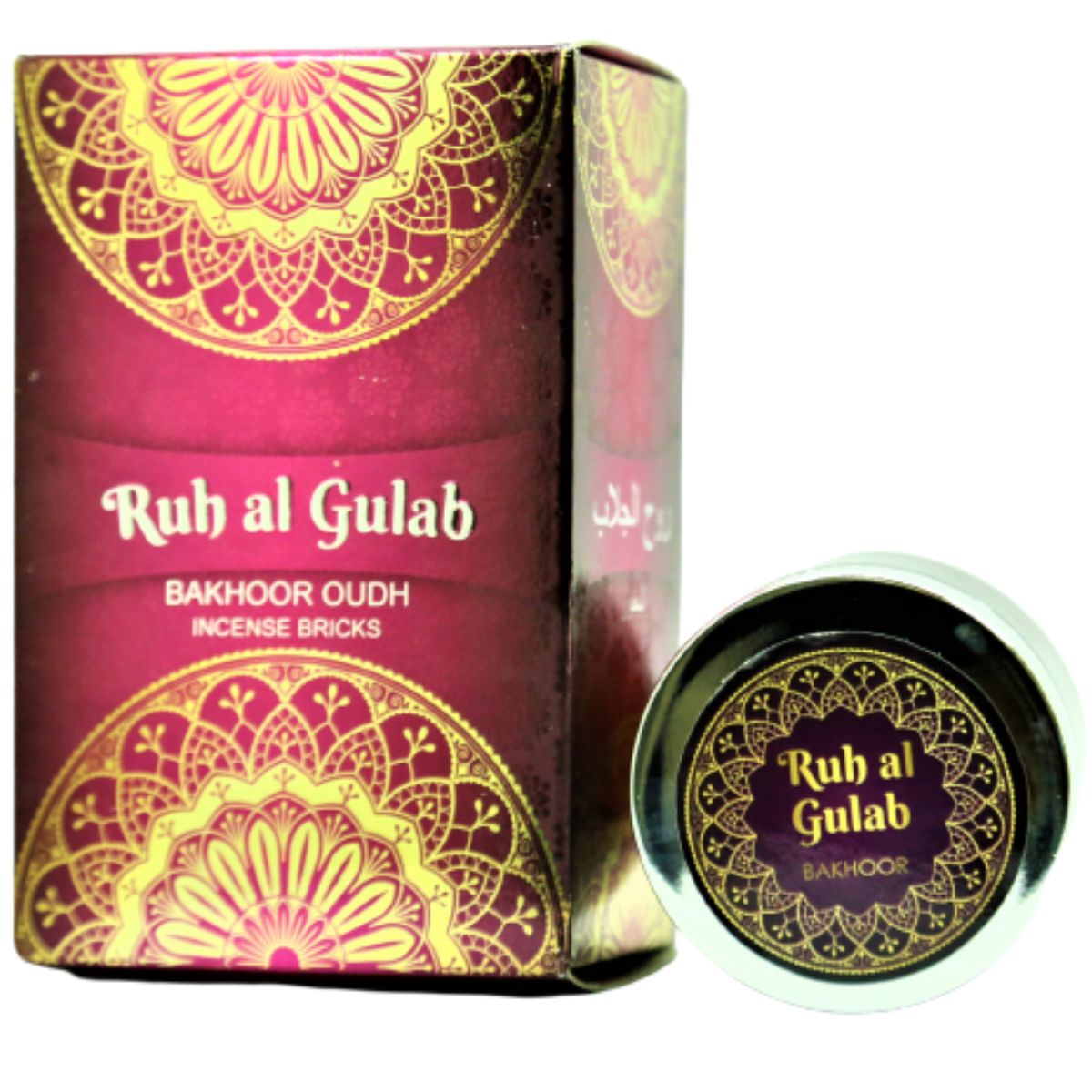 Ruh Al Gulab Bakhoor 40 Grams Incense Bricks for Home Office Use | Incense Bricks Perfect for Yoga Meditation