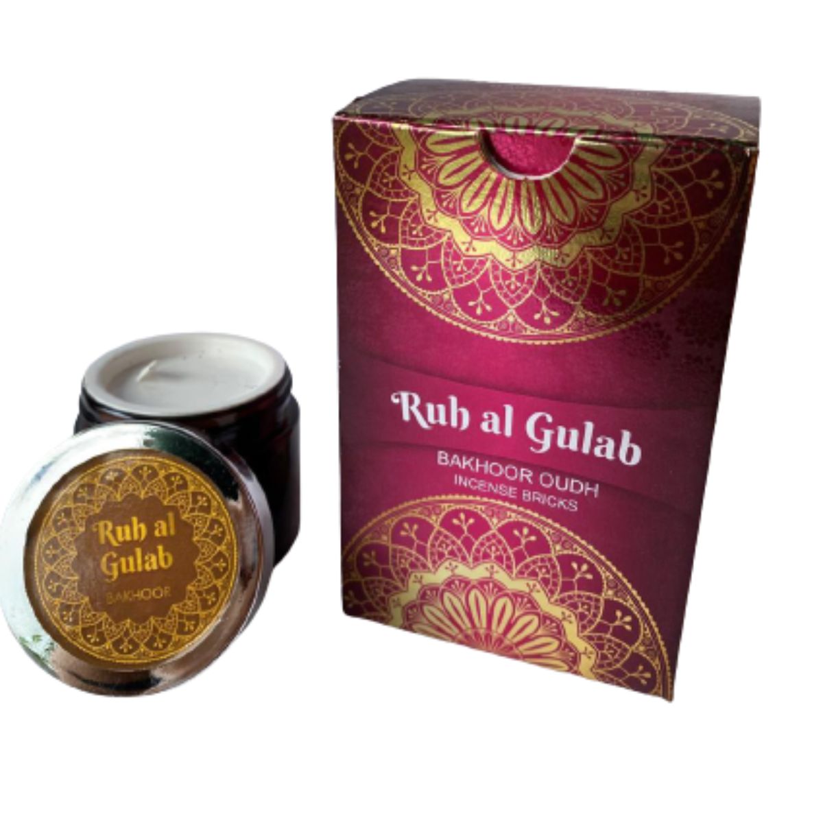 Ruh Al Gulab Bakhoor 40 Grams Incense Bricks for Home Office Use | Incense Bricks Perfect for Yoga Meditation