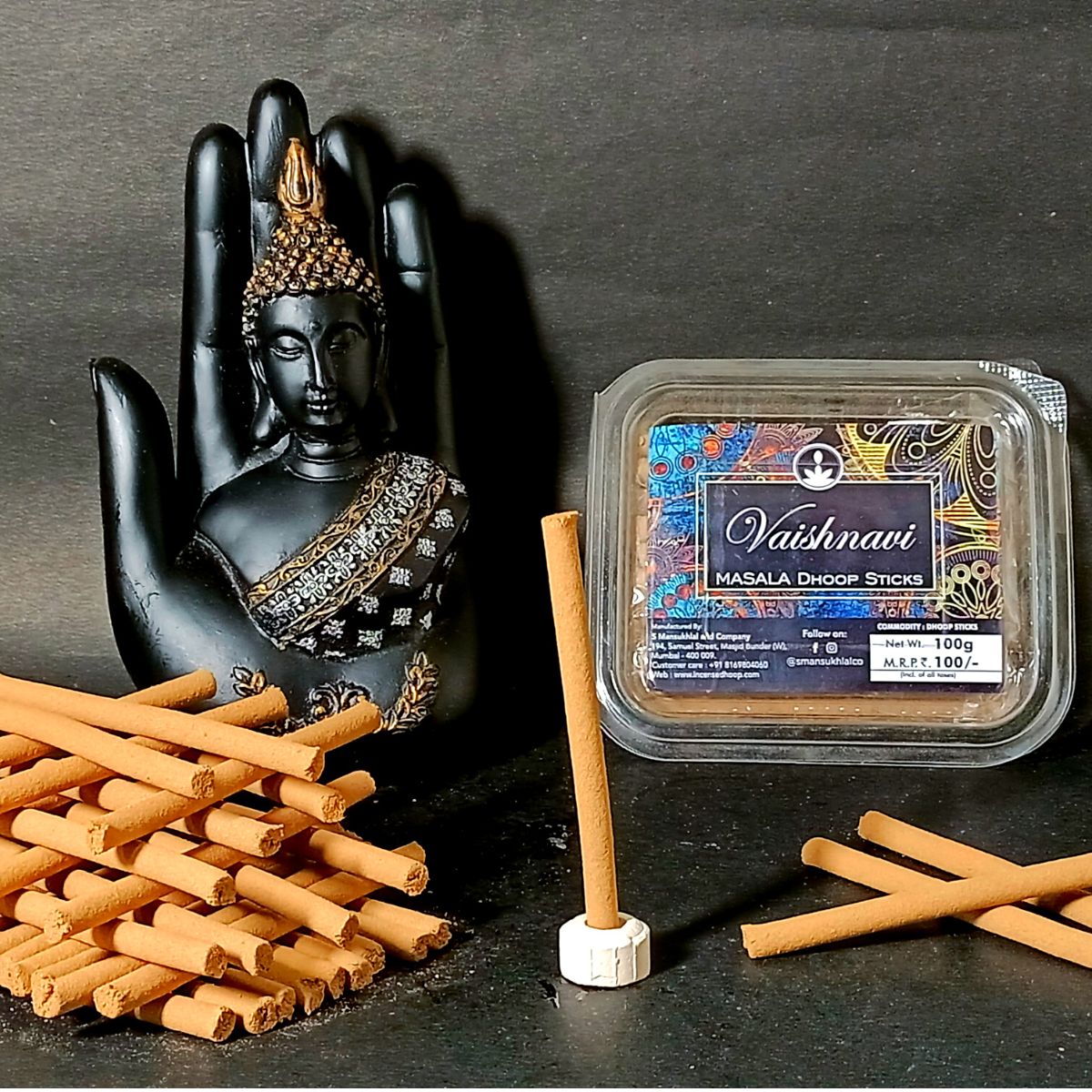 Vaishnavi Agarbatti Masala Incense Sticks, Purify Your Space Premium Agarbathi for Home Office Meditation