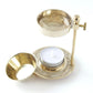 Brass Tealight Candle Holder Burner Loose Incense Burner Adjustable Tea Light Candle Burner No Charcoal Needed | Brass Tealight Candle Stand for Temple Home Office